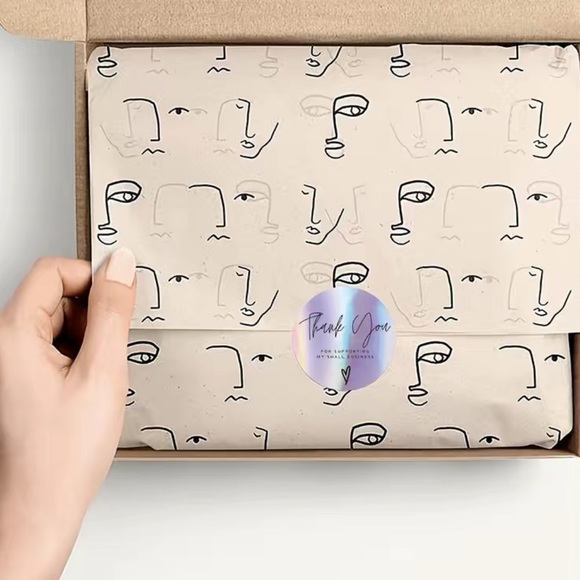 Thank You Stickers Holographic Iridescent 1 inch roll of 500 New - Picture 2 of 6